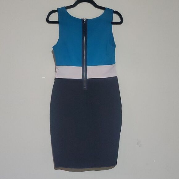 KAREN KANE Color Block Sheath Dress - Size Medium - Picture 2 of 7